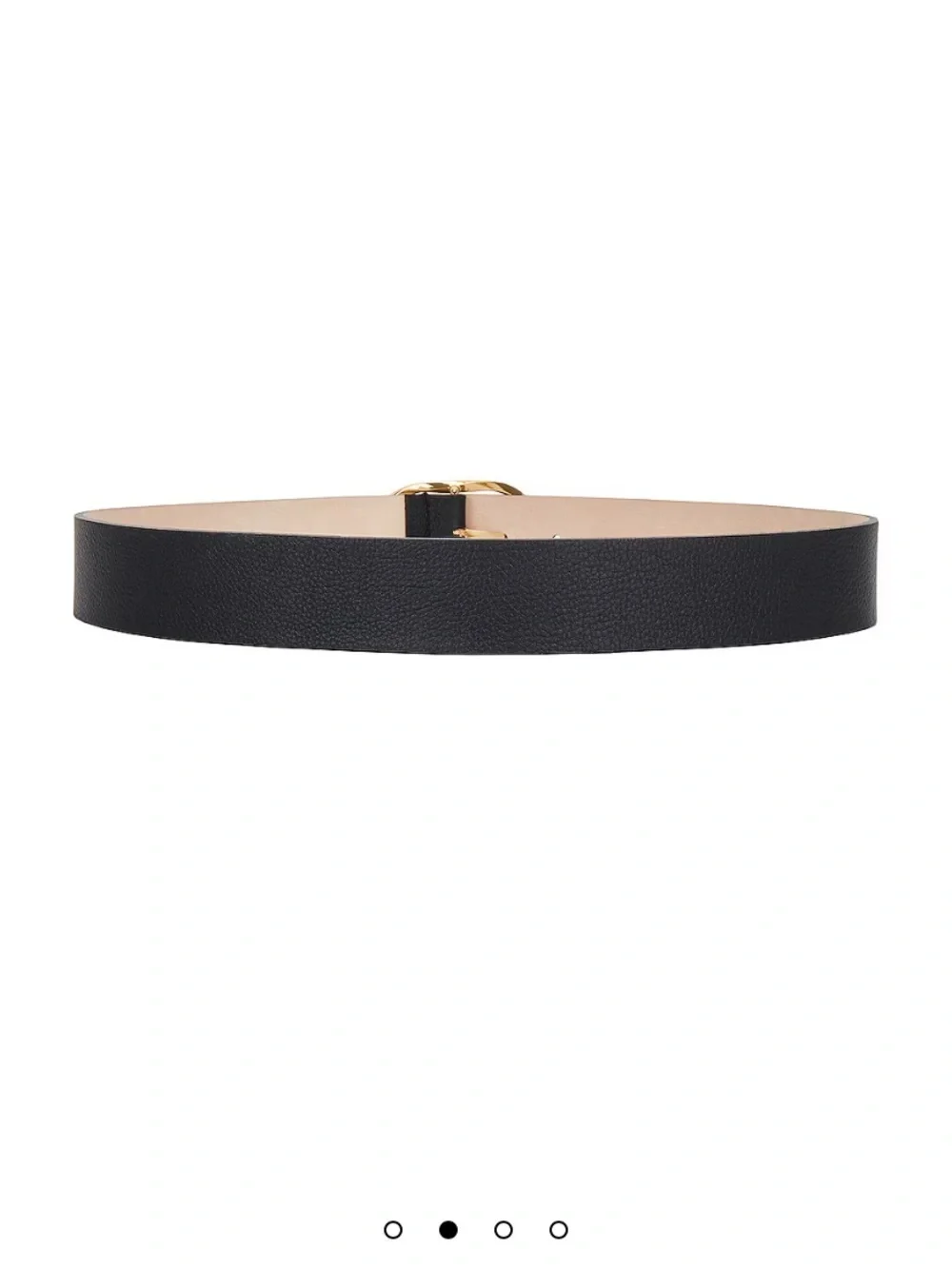 B-Low The Belt Kyra Leather Oval Buckle Belt Black Gold